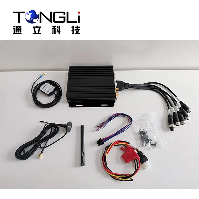 2 SD Card Mobile DVR With 4G GPS 720P Mobile DVR for Bus CMSV6 Supported Model MR9504D