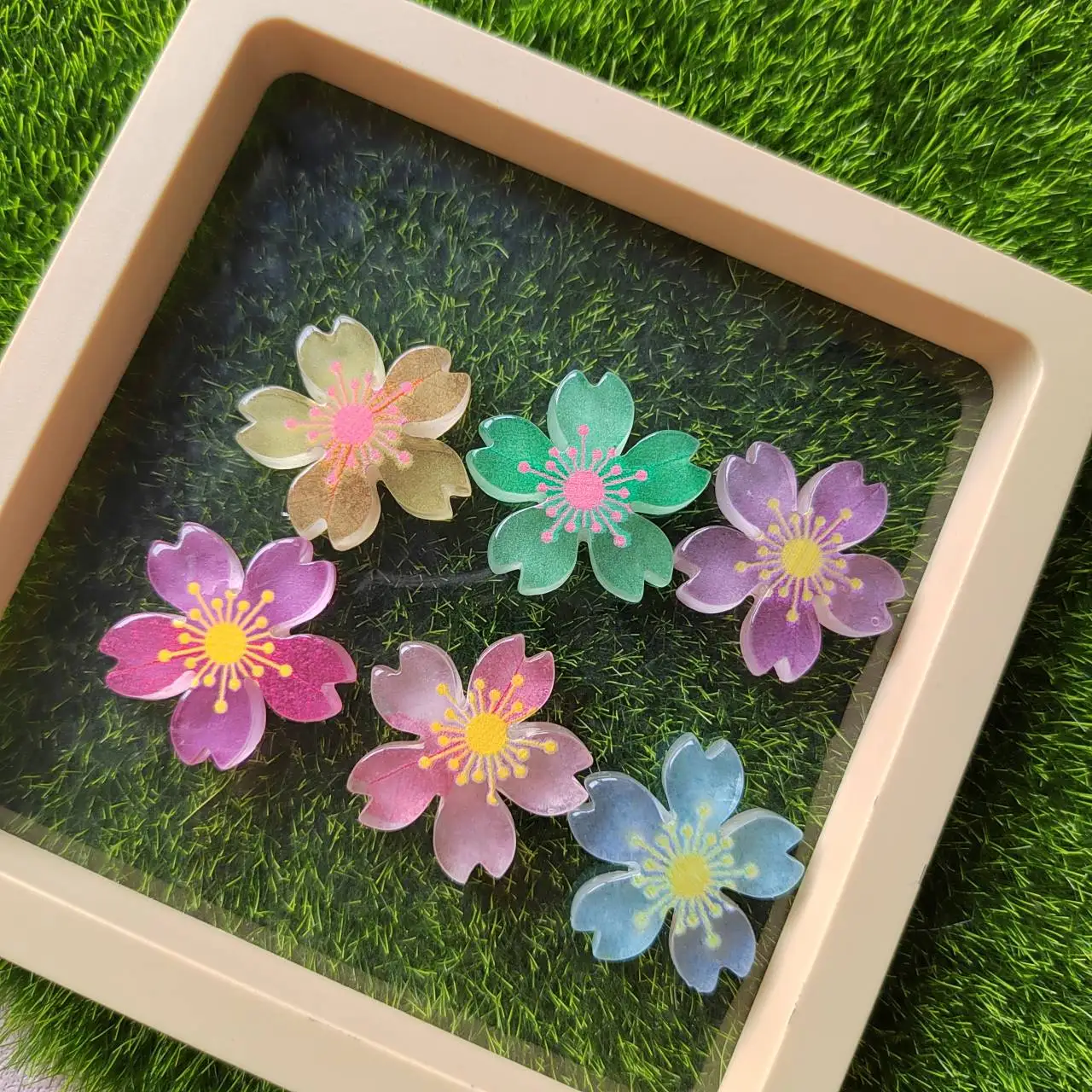 Luminous Flower Beads Resin Flower Charms For Hair Bow Loose Beads For Jewelry Buy Resin 3d