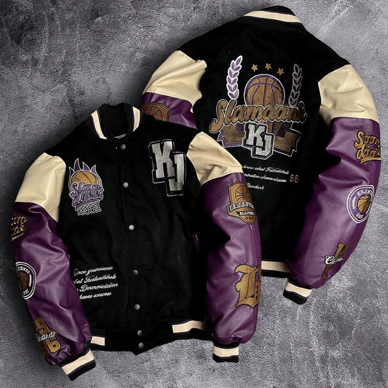Salati Manufacturer Wholesale High Quality Letterman Jacket Custom Vintage Streetwear Winter Blank Varsities Jacket Men gallery 3