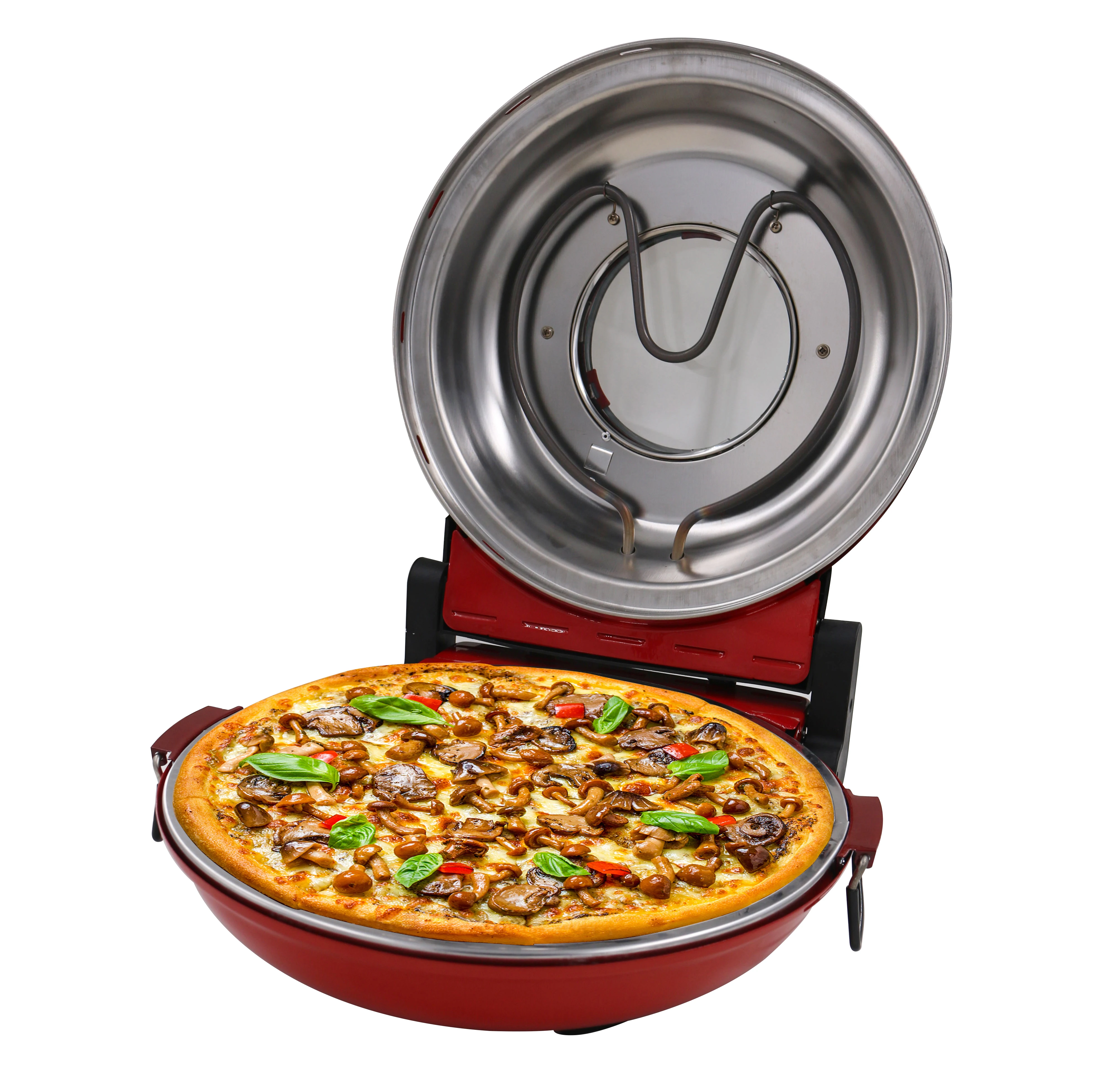 Control Upper and Bottom Plate Two Temperature  Knob 16 Inch Big Size Electric Pizza Maker