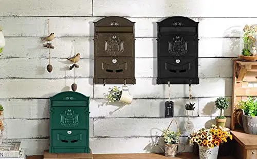 Wall Mounted Residential Mailbox Customized Outdoor Cast Iron Mailbox Aluminum Mailbox Post Box Mail Boxes