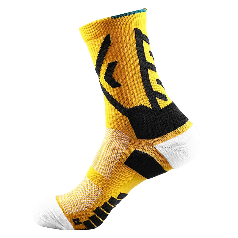 Men's Professional Sports Socks Towel Bottom Elite Breathable Sweat Absorption Sports Socks