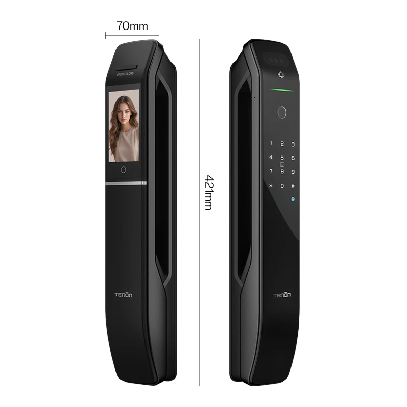 Candado Electrónico Biométrico de Contraseña Digital Totalmente Automático para Apartamentos con Seguridad, Bloqueo Perimetral Inteligente con Huella Digital