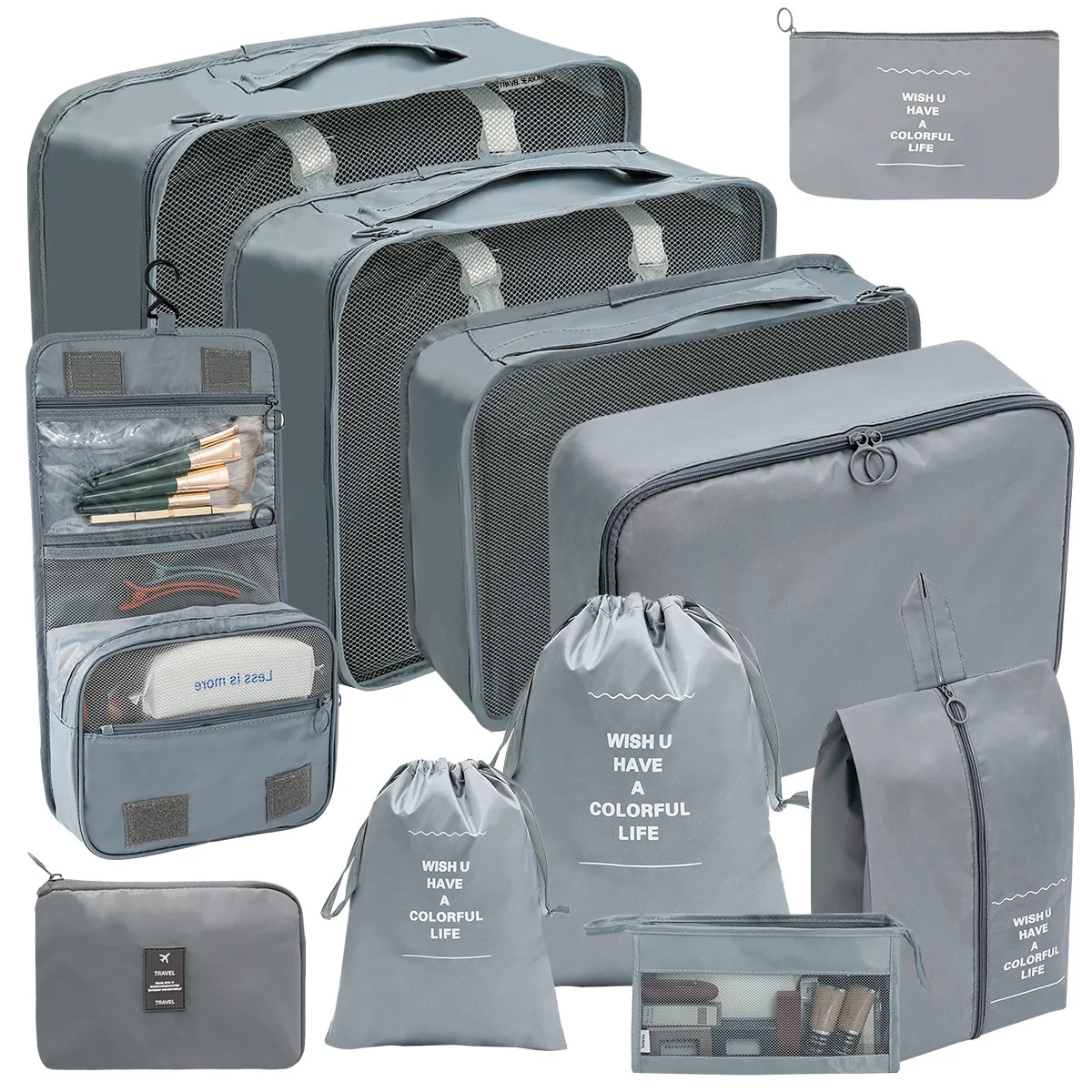 Wholesale Custom Clothes Travel Luggage Foldable Packing Storage Box Organizers for Travel Accessories