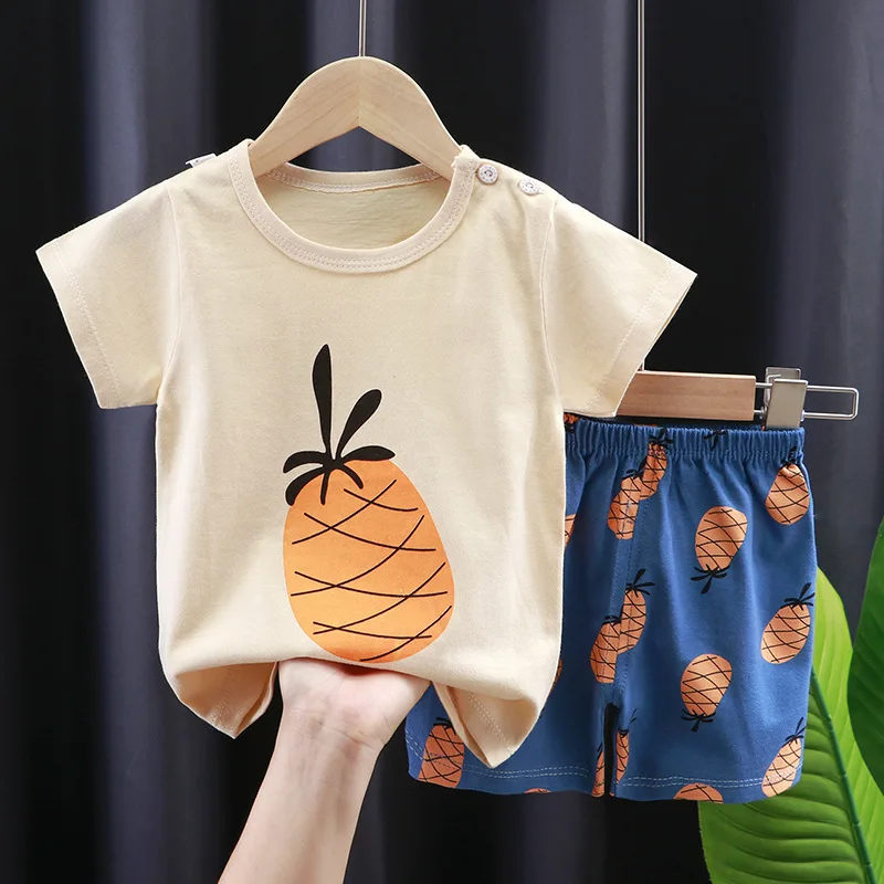Children's Short Sleeved Set,Summer Pure Cotton Baby Clothing ...