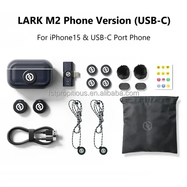 Hollyland Lark M2ワイヤレスLavalierMICマイク (スマートフォンおよび