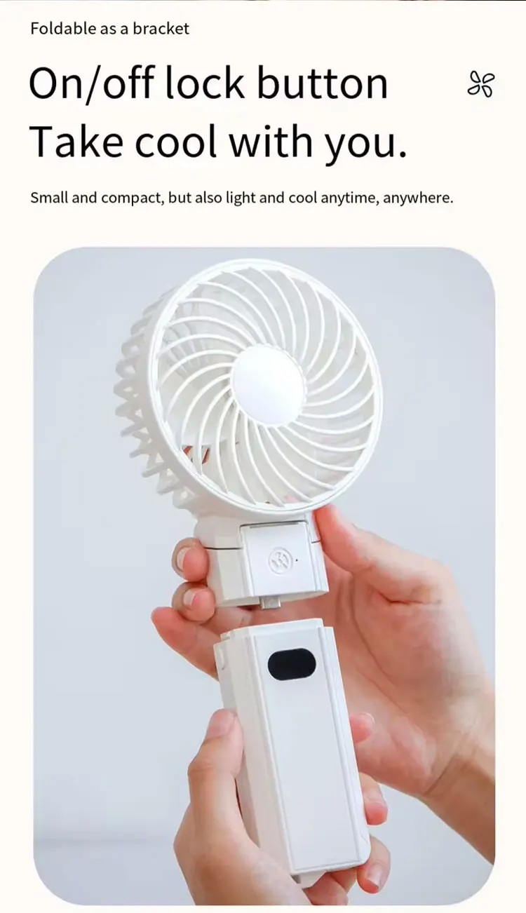 3 In 1 4000mah Powerbank Pocket Mini Foldable Plastic Portable Usb