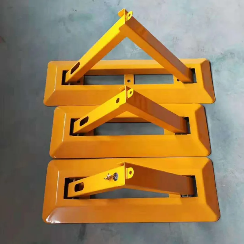 Manual Triangle Parking Lock Car Parking Space Protector Triangular Ground Lock