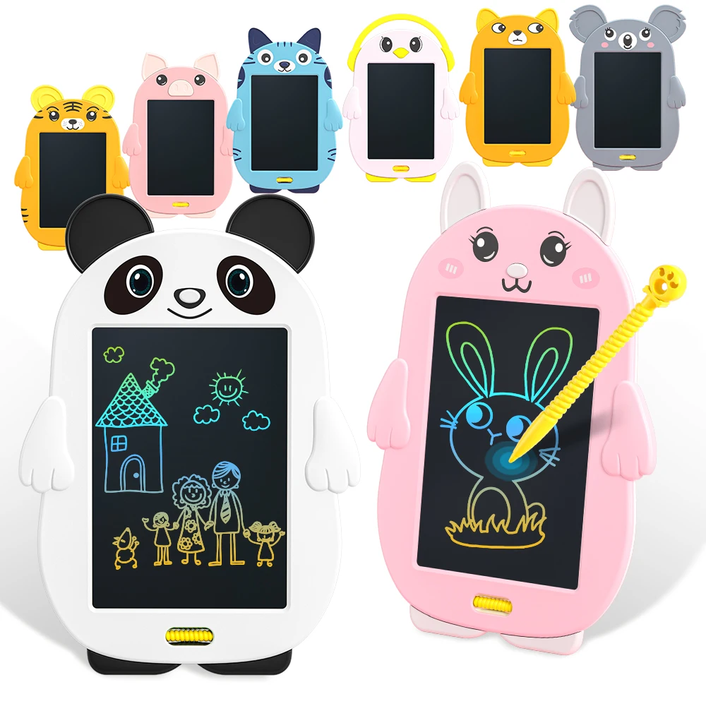 Cartoon LCD Panda Cat Pig Colorful Children's Drawing Board Erasable  Electronic Writing Board