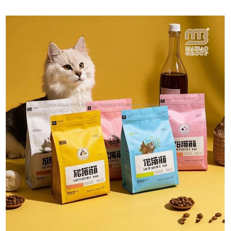 Custom Printed Resealable Foil Plastic Biscuit Snack Animal Feed Dry Packaging Stand up Pet Dog Food Bag with Reseal Zipper