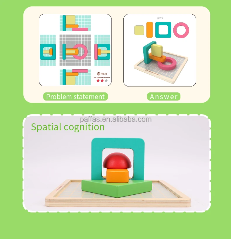 Exclusive Wooden Montessori Educational Puzzle Toy - Early Learning ...