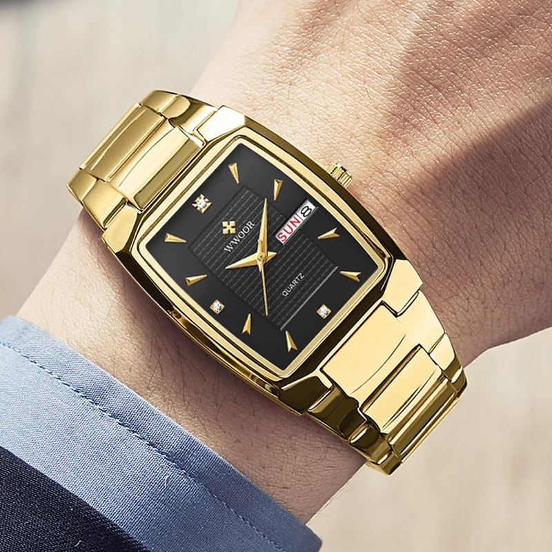 Quarzuhr Quadratische Uhren Herren Herren Square Watch Sky Blue