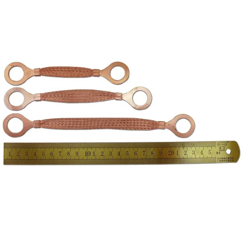 Flange Static Jumper Conductive Tape Soft Copper Grounding Braided Wire