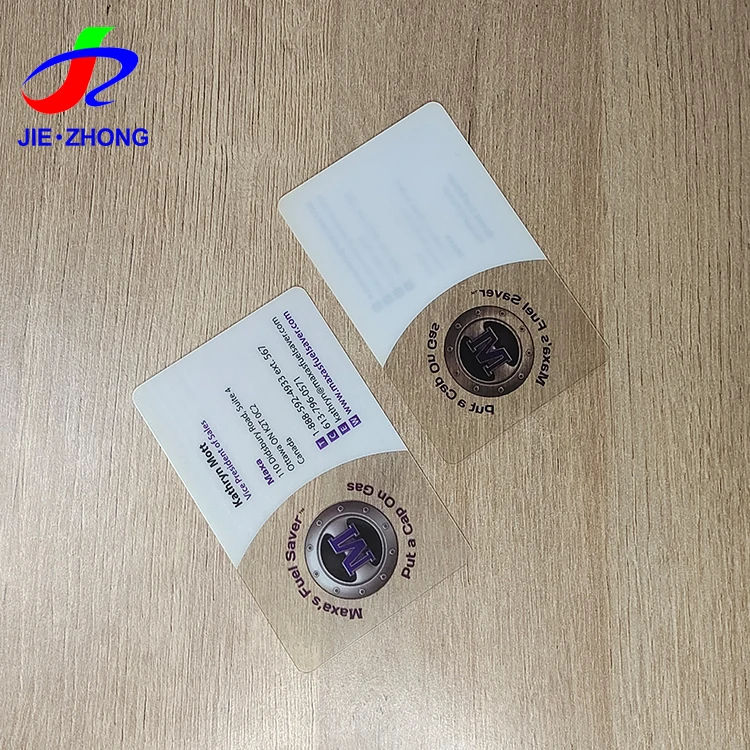 High Quality Custom PVC Plastic Transparent White ID Card With Clear Strip