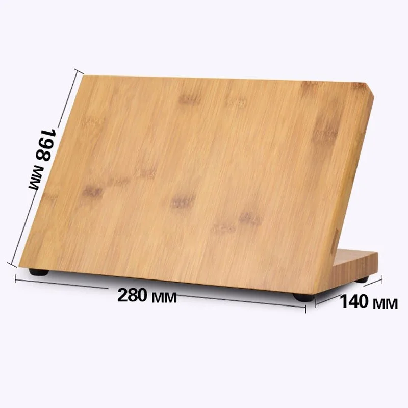 product natural bamboo magnetic scissor dock cutlery display stand storage rack kitchen knife holder home eco friendly durable lfgb-20