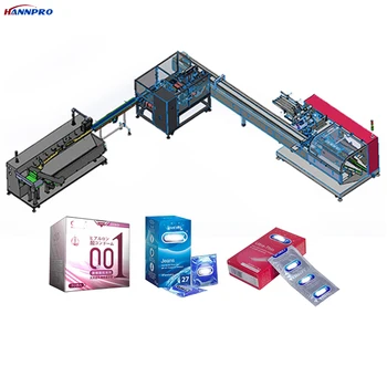 Condom stick pack cartoning machine sex aids small sachet Ordered sorting machine Disposable gloves packing packaging line