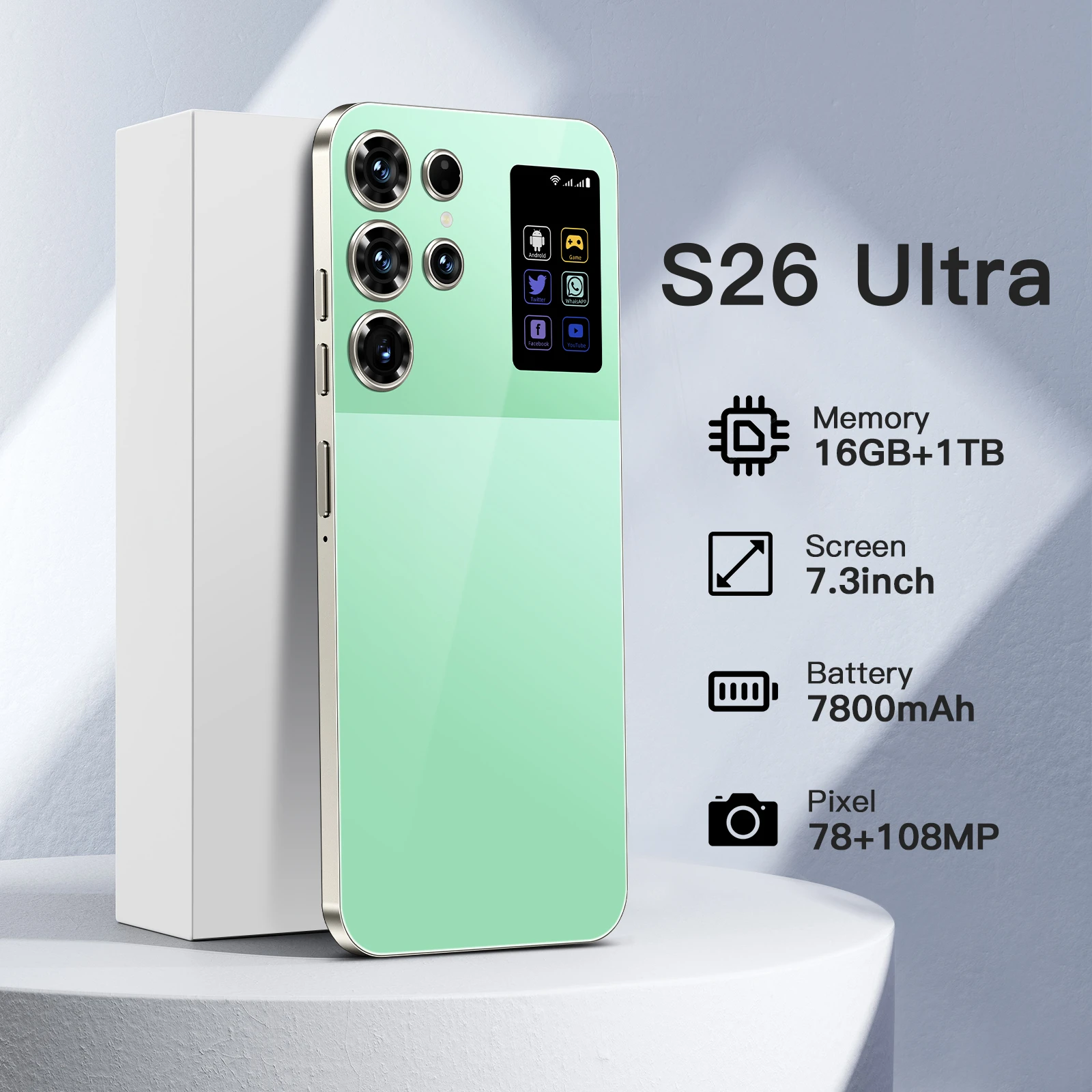 2025 New Original Phones S26 Ultra Smartphones 16GB+1TB