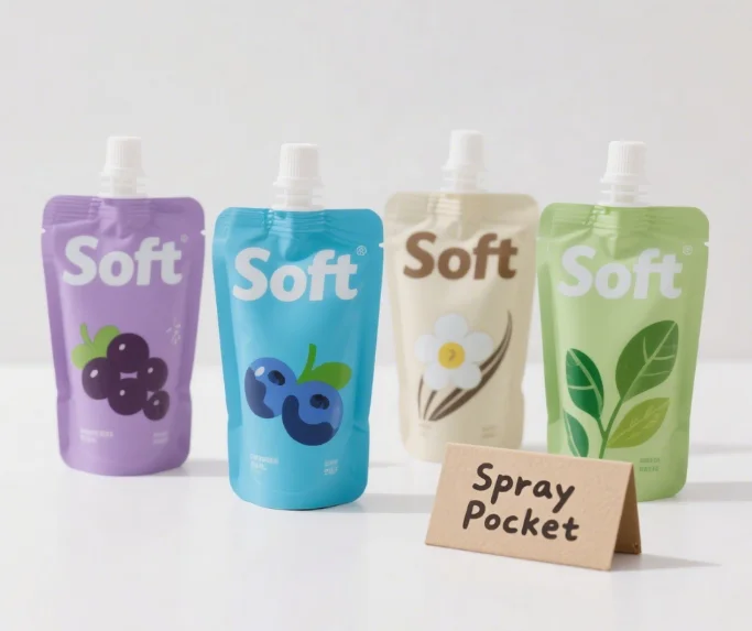 Customized PE Plastic Portable Spray Bag for Face Cream and Sunscreen Pouch