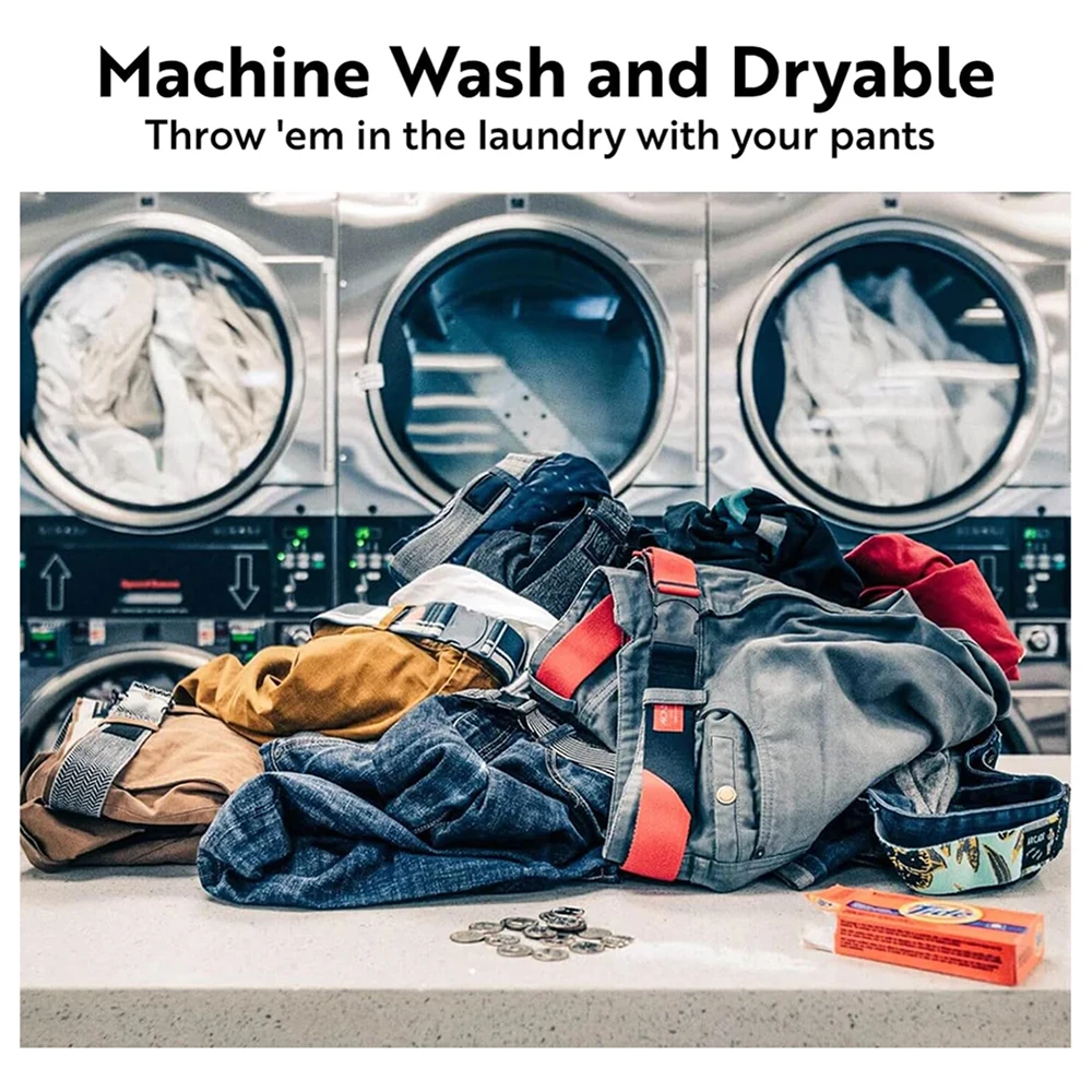 Breathable Men Casual Adventure Ranger Belts Heavy Duty Elastic Webbing Non-Metal Travel Friendly Buckle Tactical Belt