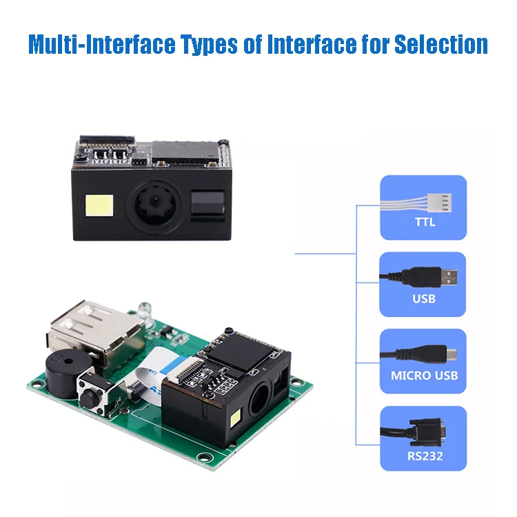 2D USB Barcode Scanner Module Development Board Fixed Embedded QR Code Reader for Inventory A4 Size Com Interface Stock Product
