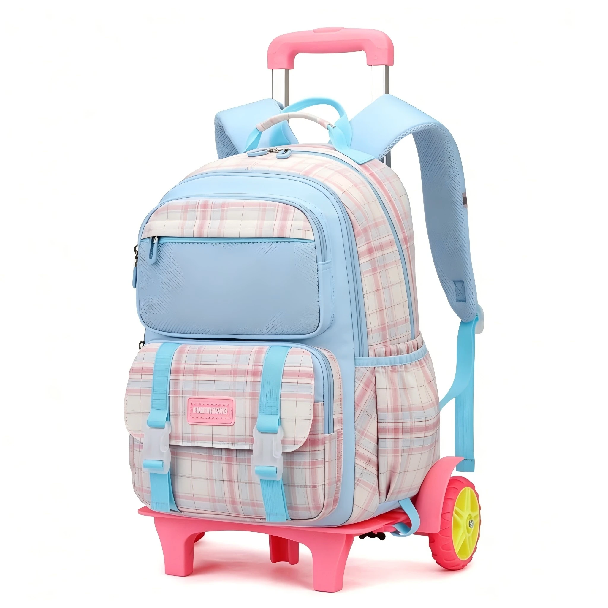 2023 New Trolley Schoolbag Primary School Girls Grades 1-6 Princess Wheel Children'S Backpack