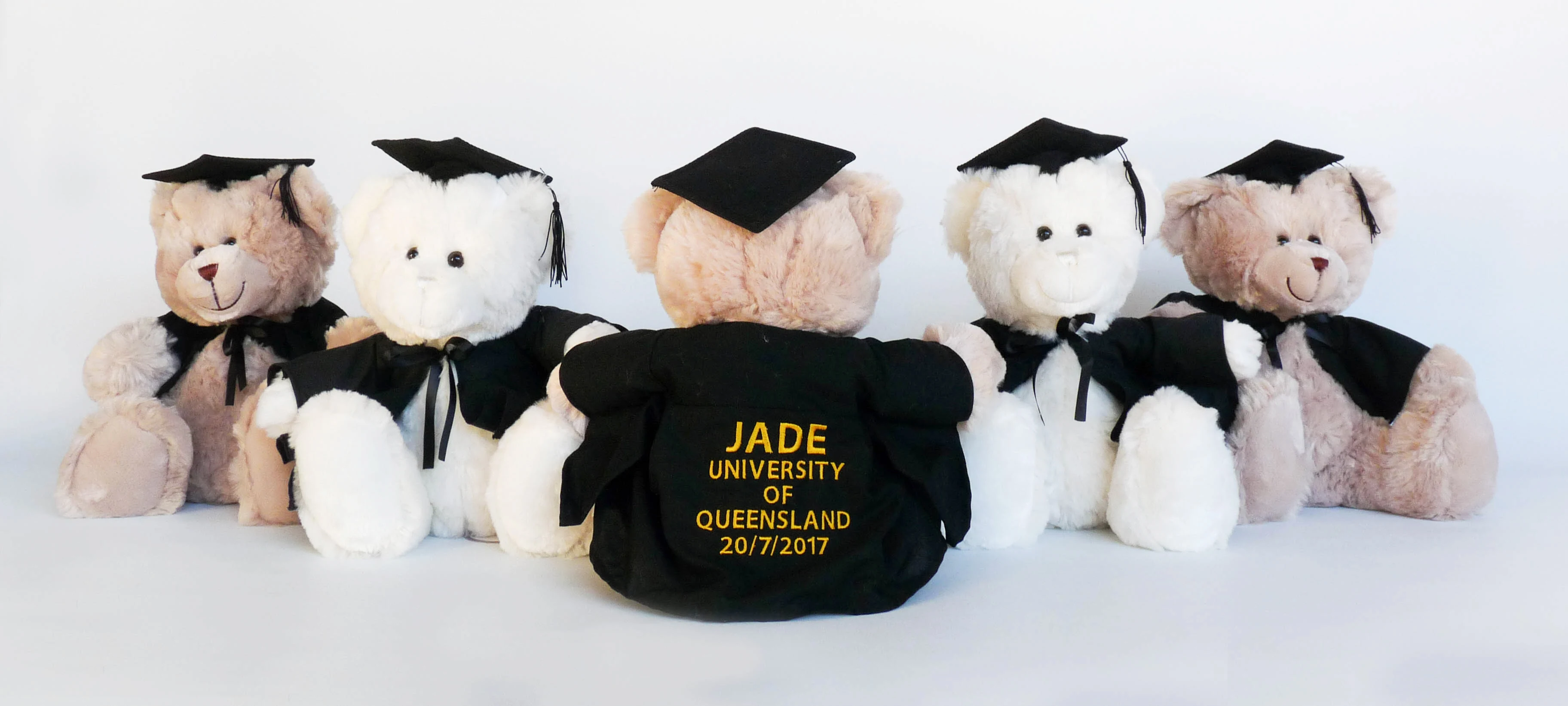 Custom Graduation Bear With Frame Cap And Gown Promotional Plush