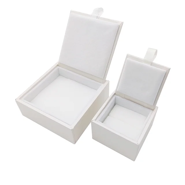 Amino High-grade Paper packaging box can print logo ring necklace earrings badge gift box jewelry storage