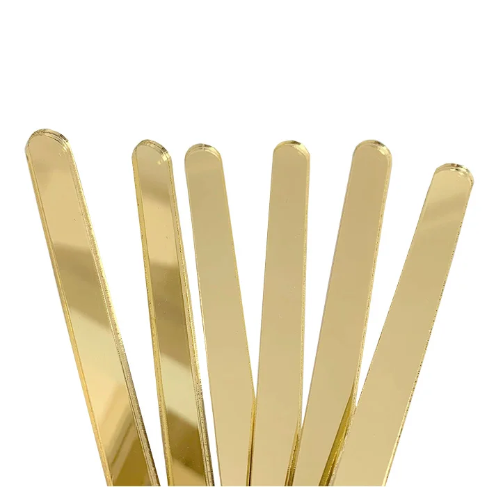 various colors acrylic cakesicle sticks gold