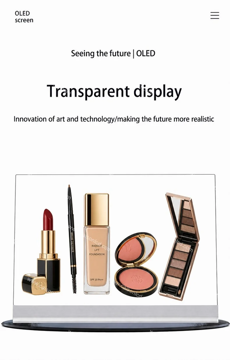 product 55 inch  transparent   digital signage  screen  touch ultra thin transparent oled displaytransparent oled screenlw550jul hma1-1