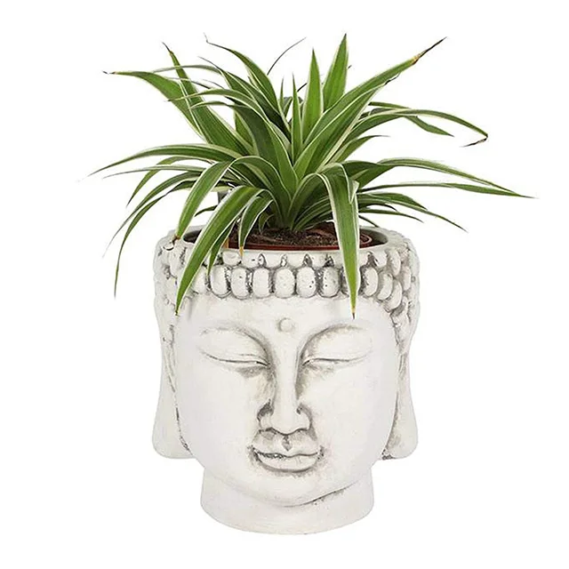 Vintage Resin Buddha Head Planter For Succulent Buy Buddha Head