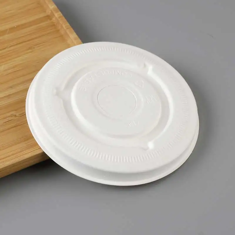 Pla Sugarcane Bagasse Lids For Paper Lid Coffee Cup