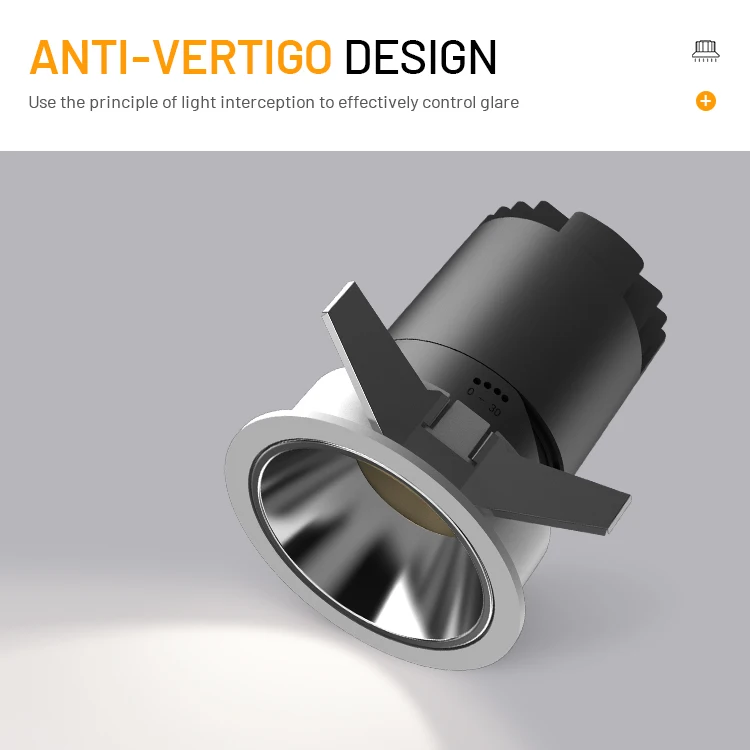 Заводская цена, новая модель, регулируемый угол луча, Встраиваемый светодиодный потолочный светильник для отеля, 12 Вт, IP44