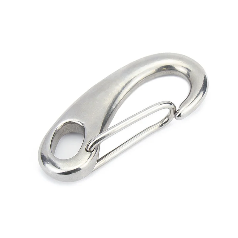 Lsqurel 304 Stainless Steel Carabiner Clip - Heavy Duty Mousqueton For Camping, Hiking, Keys & Gear (10 Pack)