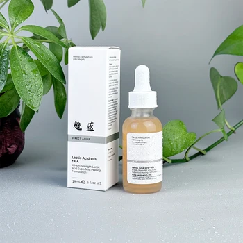 Wholesale Organic Skin Care Exfoliating Serum 5% Latic Acid+HA Brighten Skin Tone Facial Serum Ordinari