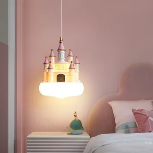 Modern Led Girl Kids Bedroom Lamp Bedside Night Lights Cartoon Castle Children Room Chandelier for Kids Room