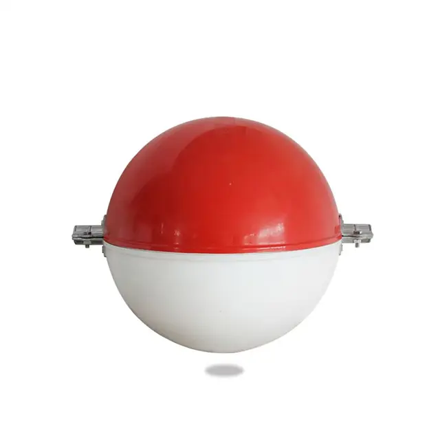 Factory custom 400mm fiberglass aircraft warning spheres FRP aviation warning ball High voltage line marker ball