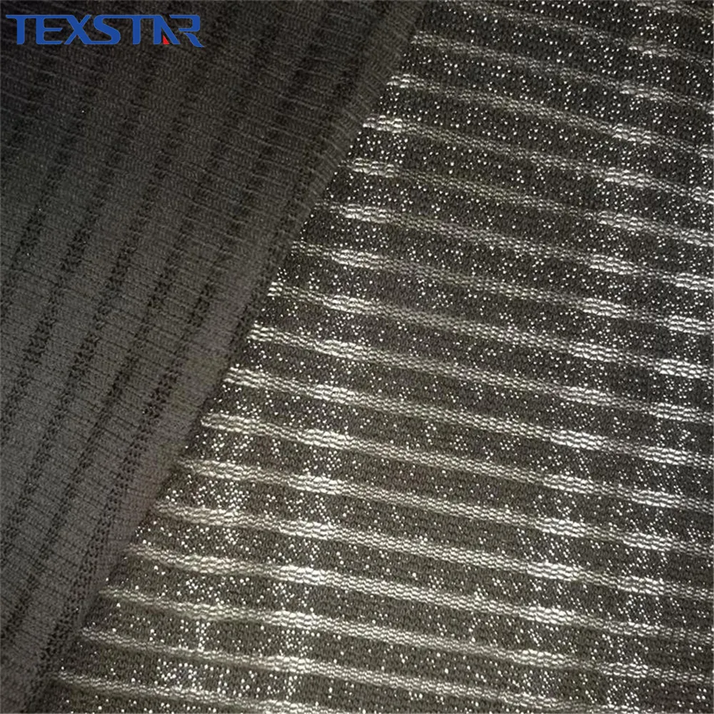 2 way stretch черные блестящие нашивки полиэстер спандекс сетчатая ткань