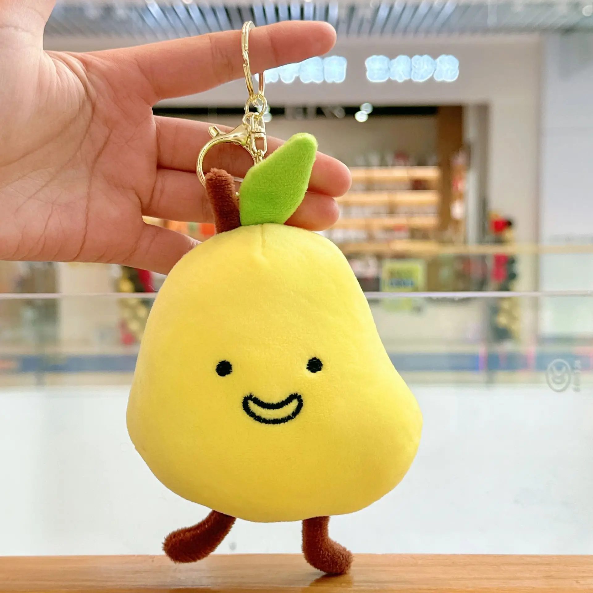 シミュレーションフルーツぬいぐるみ梨人形ペンダント