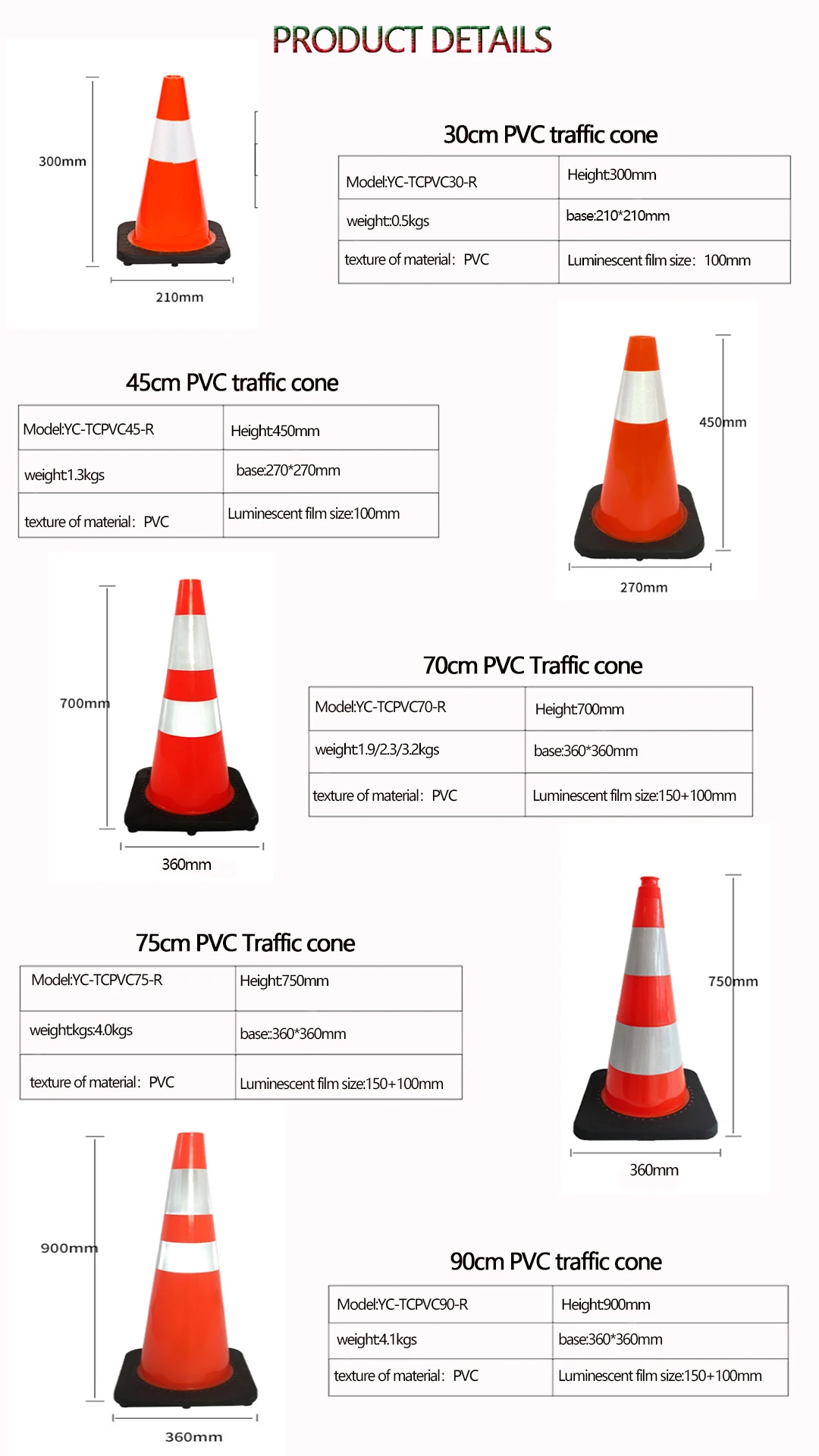 Adjustable Delineator Posts Traffic Cones Barrier Traffic Delineator Post Cones W Parking Lot