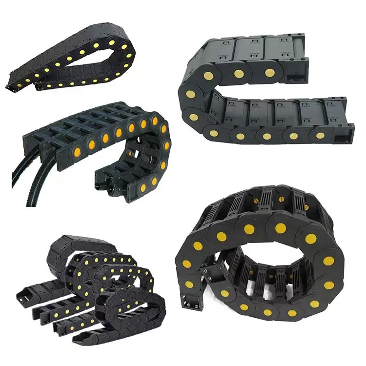TEBAK Engraving Machine and Machine Tool Accessories Drag Chain Enclosed Type Both Side Opening Cable Chain