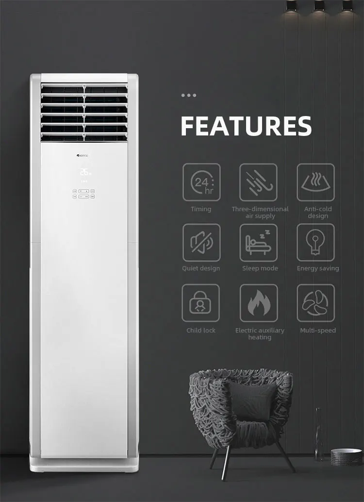 Gree Floor Standing Air Conditioner Inverter 3 4 5ton 24000btu 48000btu 36000btu Fast Cooling 3273