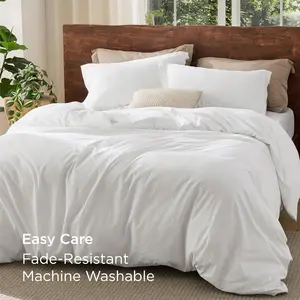 Duvet Cover Set Washed 100% Cotton Super Soft Duvet Cover Set