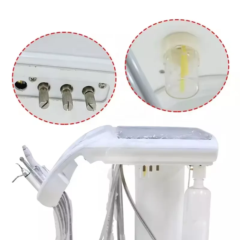 full set Dental Mobile Turbine Portable Workbench with Air Pump Scaler Curing light Machine supplier