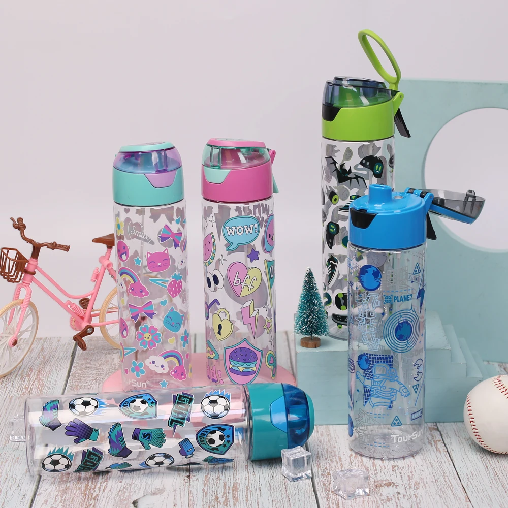 Toursun Plastic Drinking Water Bottles 750ml Sports Mist Spray Bottle ...