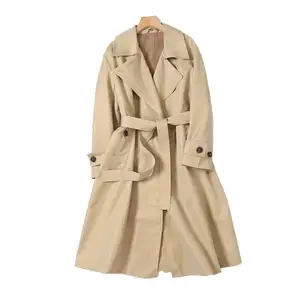 L-4XL High-end Keep Rain Spa Clothes Seasonal Long Trending Hot Products Trendy Durable Windproof Waterproofwomen Trench Coat