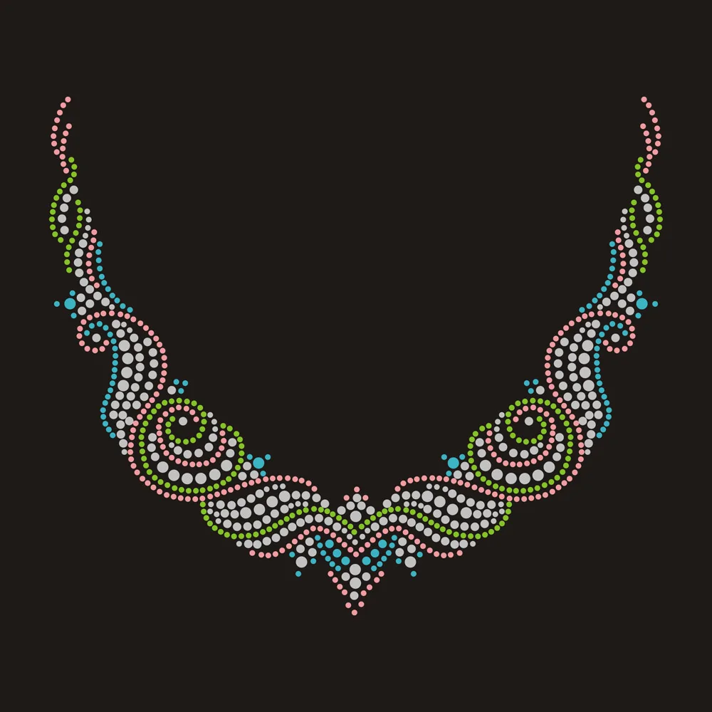 Customizable Bling Necklace with Rhinestone Motif