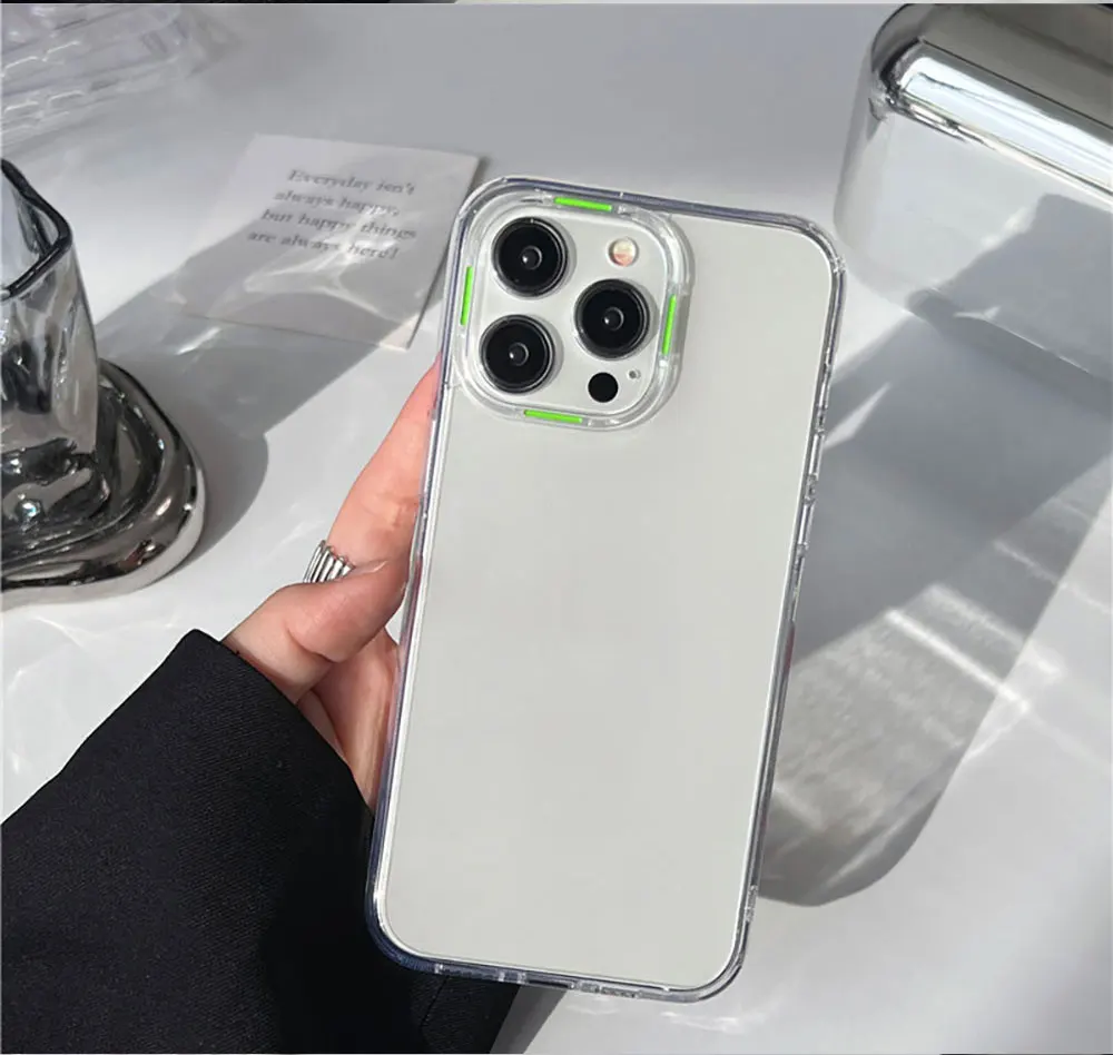 Clear Phone Case For Iphone X 7 8 10 11 12 13 14 15 Max Pro Plus Precision Hole Bumper Pc Tpu Custom Transparent SJK142  Laudtec supplier