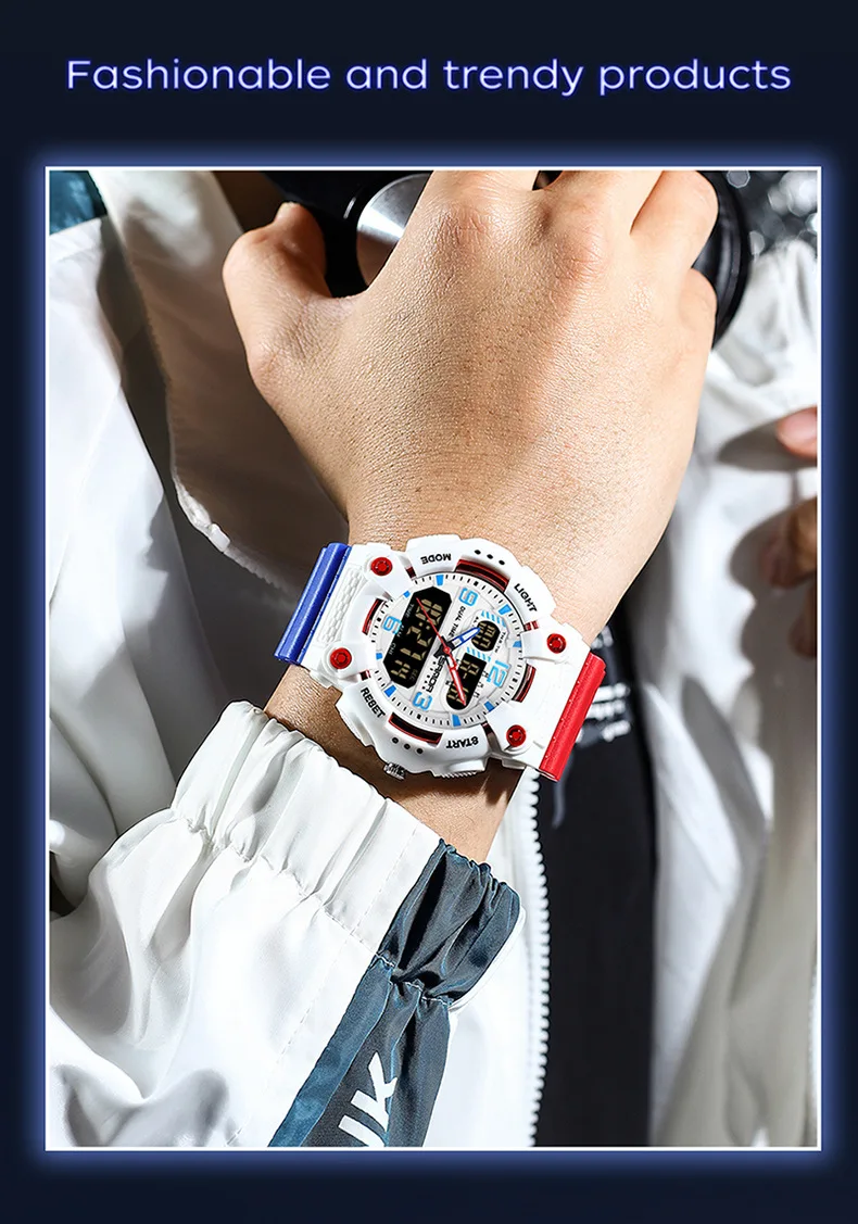Sanda 6181 Luxury Waterproof Sports Watch for Men