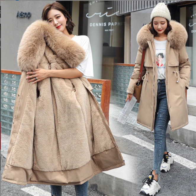 Casual 6xl Plus Size Thicken Warm Parkas Coat - Winter