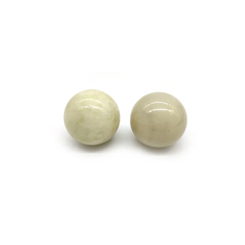 Customized Natural Jade Baoding Ball Green Jade Healing Crystal Jade Message Hand Ball